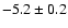 $-5.2\pm0.2$