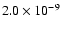 $2.0\times 10^{-9}$