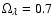 $\Omega_{\lambda} = 0.7$
