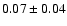 $0.07 \pm 0.04$