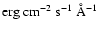 $\rm erg~cm^{-2}~s^{-1}~\AA^{-1}$