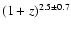 $(1+z)^{2.5\pm 0.7}$