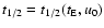 $t_{1/2}=t_{1/2}(t_{\rm E},u_0)$