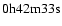 $0{\rm h}42{\rm m}33{\rm s}$