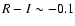$R-I\sim -0.1$