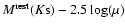 $M^{\rm rest}(K{\rm s})-2.5\log(\mu)$