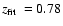 $\mbox{$z_{\rm fit}$ }=0.78$