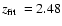 $\mbox{$z_{\rm fit}$ }=2.48$