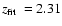 $\mbox{$z_{\rm fit}$ }= 2.31$