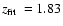 $\mbox{$z_{\rm fit}$ }=1.83$
