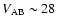 $V_{\rm AB} \sim 28$