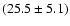 $(25.5\pm5.1)$