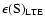 $\epsilon ({\rm S})_{\rm LTE}$