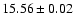 $15.56 \pm 0.02$