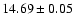 $14.69 \pm 0.05$