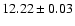 $12.22 \pm 0.03$