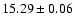 $15.29 \pm 0.06$