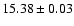 $15.38 \pm 0.03$