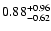 $0.88_{\rm -0.62}^{+0.96}$