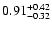 $0.91_{\rm -0.32}^{+0.42}$