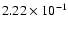$2.22\times10^{-1}$