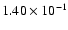 $1.40\times10^{-1}$
