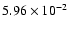 $5.96\times10^{-2}$