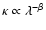 $\kappa
\propto \lambda^{-\beta}$