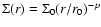 $\Sigma(r) = \Sigma_0
(r/r_0)^{-p}$