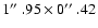 $1\hbox{$^{\prime\prime}$ }.95 \times 0\hbox{$^{\prime\prime}$ }.42$