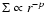 $\Sigma \propto r^{-p}$