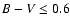 $B-V \leq 0.6$