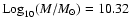 ${\rm Log}_{10}(M/M_{\odot})=10.32$
