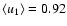 $\langle u_1\rangle=0.92$