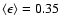 $\langle\epsilon\rangle=0.35$