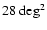 $28~\rm deg^2$