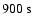 $900~{\rm s}$