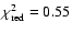 $\chi^2_{\rm red}=0.55$