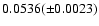 $0.0536(\pm 0.0023)$