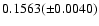 $0.1563(\pm 0.0040)$