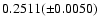 $0.2511(\pm 0.0050)$