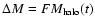 $\Delta M=FM_{\rm halo}(t)$