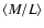 $\langle M/L\rangle$