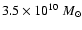 $3.5\times 10^{10}~M_\odot $