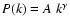 $P(k) = A ~ k^\gamma$
