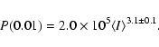 \begin{displaymath}
P(0.01) = 2.0\times 10^5 \langle I\rangle^{3.1\pm0.1}.
\end{displaymath}