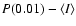 $P(0.01)-\langle I\rangle$