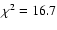 $\chi^2=16.7$