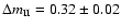 $\Delta m_{\rm II}=0.32\pm0.02$
