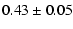 $\displaystyle 0.43 \pm0.05$